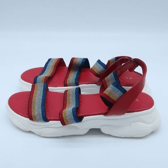 Bamboo‎ Women's Metallic Platform Strap Sandals - Size 10 - Picture 2 of 8